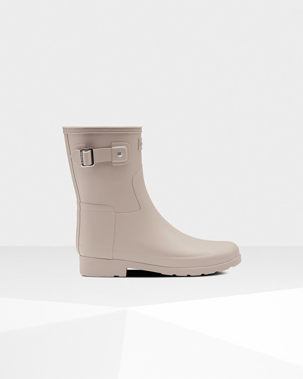 Hunter Refined Slim Fit For Women - Short Rain Boots Grey | India XQIFT8947